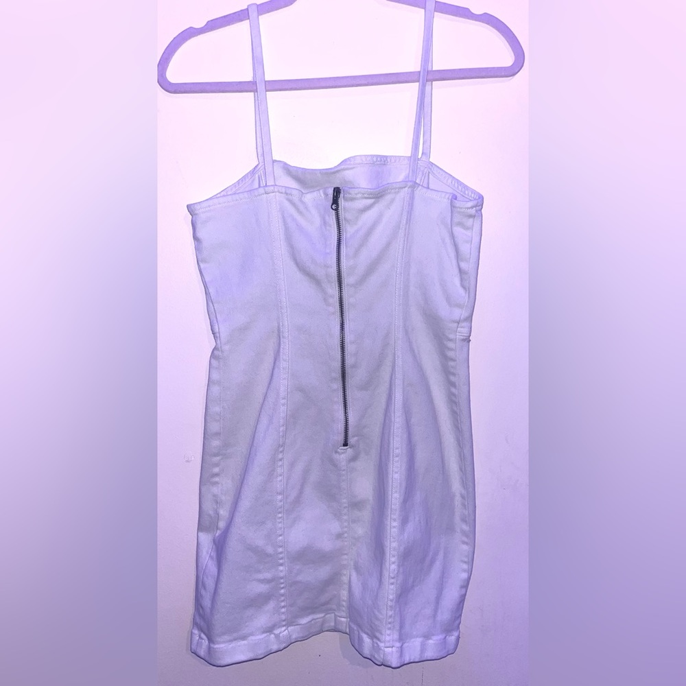 WHITE DENIM DRESS - Picture 2 of 3